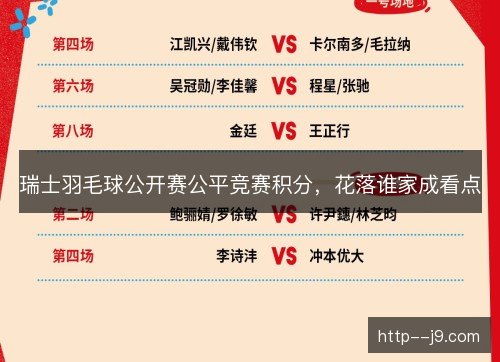 瑞士羽毛球公开赛公平竞赛积分，花落谁家成看点